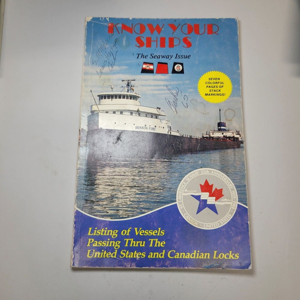 Know Your Ships 1984 The Seaway Issue 25th Anniversary Thomas Manse Great Lakes
